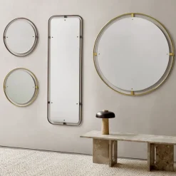 Nimbus mirror, Bronzed brass, ø110