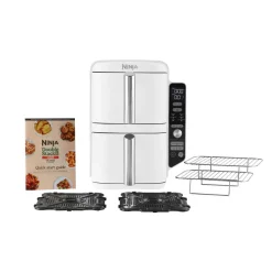 Ninja Air Fryer SL400EUWH double stack XL 2 drawers 9.5 L, White