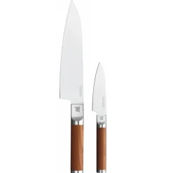 Norden chef's knife + vegetable knife set 2 pieces, Stainless steel-birch