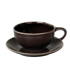 Nordic Coal tea cup and saucer, 5.8 cm