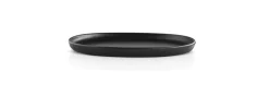 Nordic kitchen oval plate 18.5x26 cm, Black