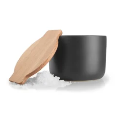 Nordic Kitchen salt jar with lid, black
