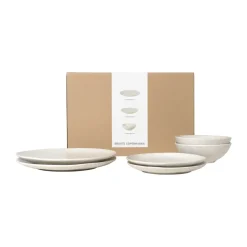 Nordic Vanilla dinner set for two, 6 pieces