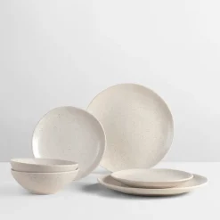 Nordic Vanilla dinner set for two, 6 pieces