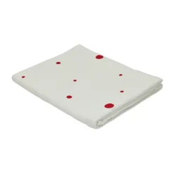 Nori tablecloth 140x260 cm, White-cherry red