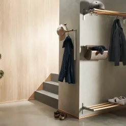 Nostalgi Shoe or hat shelf, Copper, white stand