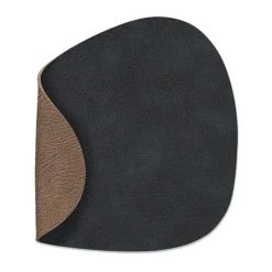 Nupo coaster reversible curve 1 pcs, Black-brown