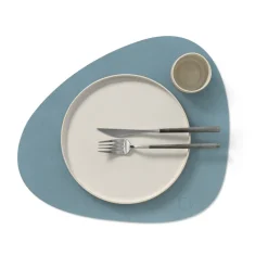 Nupo placemat reversible curve L 1 pc, light blue-light grey