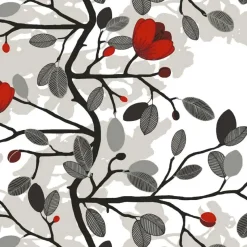 Ofelia oilcloth, red-brown