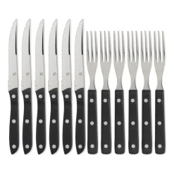 Old Farmer black cutlery 12 pieces, 12 pieces