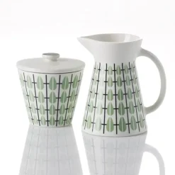 Olivia sugar bowl, white-mint