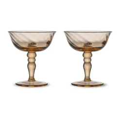 Opacity Italian champagne coupe 15 cl 2-pack, Peach