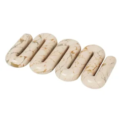 Orla trivet 14x25 cm, White-tawny yellow