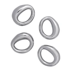 Orrith napkin ring 4-pack, Silver