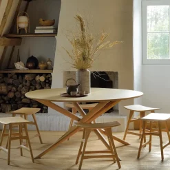Osso stool 48x50 cm, Hardwax oiled oak