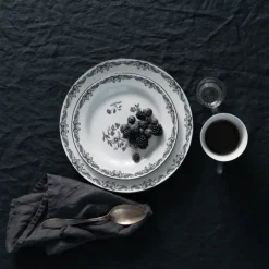 Ostindia Black deep plate, Ø 22 cm