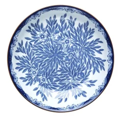 Ostindia Floris deep plate Ø22 cm, Blue