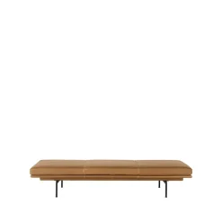 Outline daybed, Refine leather cognac-Black