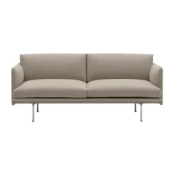 Outline sofa 2-seat, Ecriture 240-Polished Aluminum