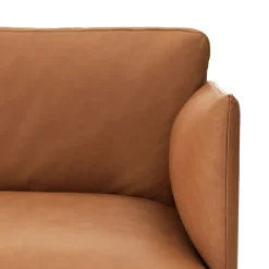 Outline sofa 2-seat, Refine leather cognac-Black