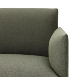 Outline sofa 2-seat, Refine leather black-Black