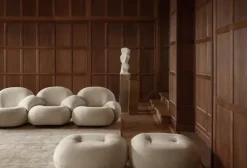 Pacha sofa 3-seat with arm support, Karakorum 001-pearl gold