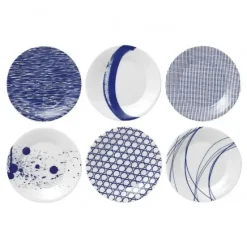 Pacific plate blue 6 pieces, 23 cm
