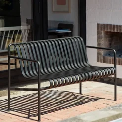 Palissade Dining bench with armrests, Anthracite