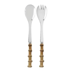 Panda salad servers, 2 pieces, Bamboo light