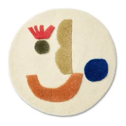 Panto tufted rug, Off white, Ø70 cm