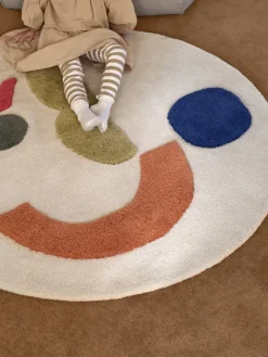 Panto tufted rug, Off white, Ø130 cm