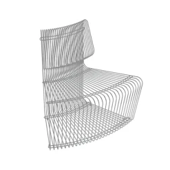 Pantonova module sofa, Stainless steel, concave