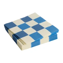 Pattern Dinner Check napkin 40x40 cm 20-pack, Off white-blues M