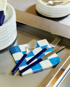 Pattern Dinner Check napkin 40x40 cm 20-pack, Off white-blues M