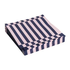 Pattern Dinner Stripe napkin 40x40 cm 20-pack, Light pink-dark blue pillar