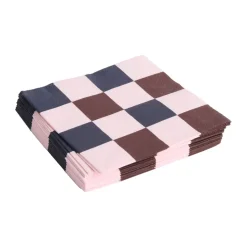 Pattern Lunch Check napkin 33x33 cm 20-pack, Light pink-bordeaux-black M