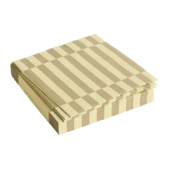 Pattern Lunch Stripe napkin 33x33 cm 20-pack, Cream-sand pillar