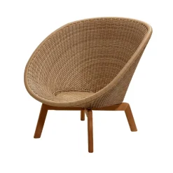 Peacock Weave lounge chair, Natural, teak legs