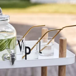 Peak metal straws 4-pack, Brass