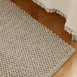 Peas wool rug 170x240 cm, Soft grey