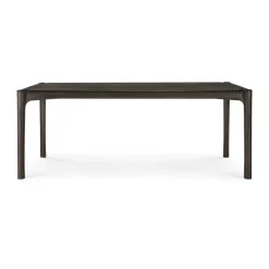 PI Dining table, Dark brown teak, 200x95 cm