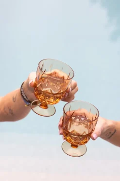 Picknick Juni glass 4-pack, Amber