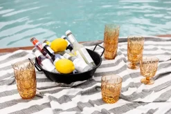 Picknick Juni glass 4-pack, Amber