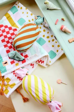 Pippi caramel cushion, Pink