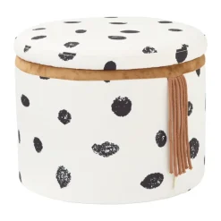 Pippi pouf with storage Ø40x30.5 cm, Multi