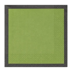 Play paper napkins 33x33 cm 20-pack, Moss green-black