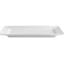 Plissé saucer 26x14 cm, White