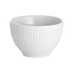 Plissé sugar bowl, White