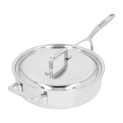 5-Plus deep frying pan with lid stainless steel, Ø24 cm