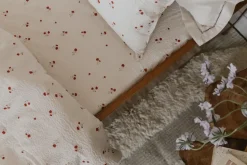 Poppy Seersucker fitted sheet, 90x200x30 cm